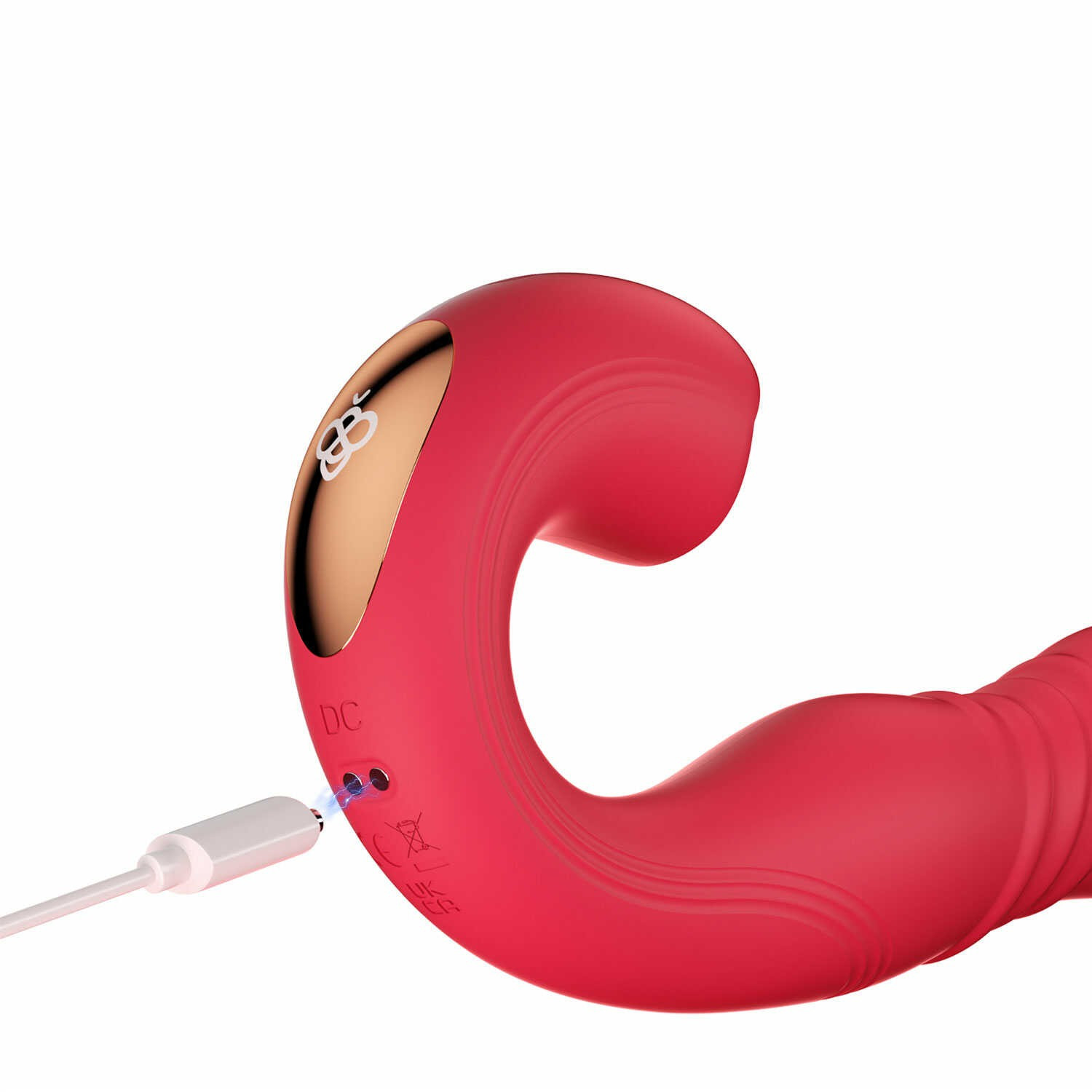 Vibro Point G Lèche Clitoris Va et Vient Contrôlé par Appli Bleu