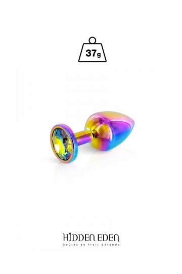 Plug Anal Bijou Aluminium Rainbow Taille XS