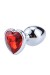 Plug Anal Bijou Coeur Aluminium Bijou Rouge Small