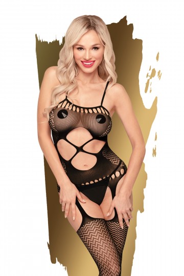 Combi Hot Nightfall Bodystocking Noir