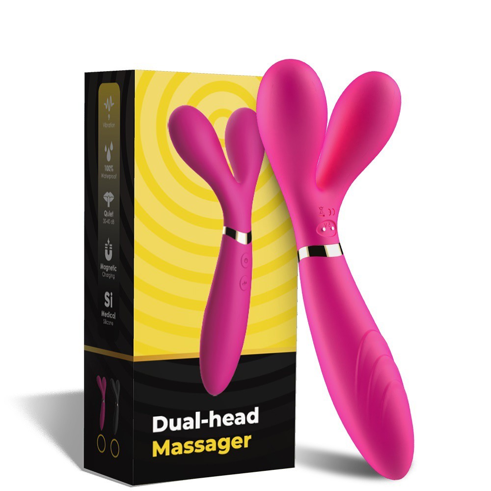 Vibro Couple Wand Y avec 3 Moteurs Rose