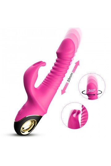 Vibro Rabbit Va et Vient et Rotation Rose