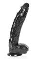 Gode Géant Ventouse Noir 31.5x6.3 cm Belgo-Prism
