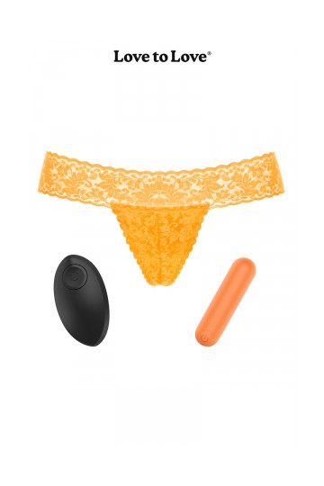 Culotte Vibrante Télécommandée Orange Fluo