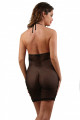 Robe résille noire lacée satin rouge Spazm