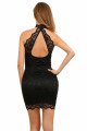 Robe Dentelle Noire Doublée Col Montant Noir Spazm Spazm Clubwear By Soisbelle