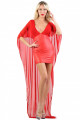 Robe Courte Wetlook Dos Cape Micro Résille Rouge Spazm