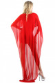 Robe Courte Wetlook Dos Cape Micro Résille Rouge Spazm