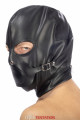 Cagoule BDSM Simili Cuir Baillon Amovible Fetish Tentation