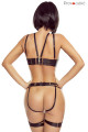 Soutien Gorge Fetish Ouvert Harnais Noir Provocative