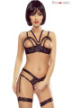 Soutien Gorge Fetish Ouvert Harnais Noir Provocative