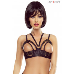 Soutien Gorge Fetish Ouvert Harnais Noir