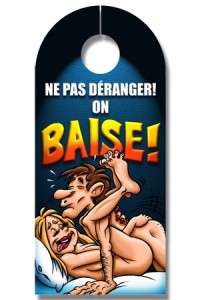 Affiche Pancarte de Porte Sexe Ne Pas Déranger On baise Ozzé