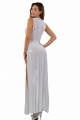 Robe Longue Micro Résille Dentelle Blanche Ultra Fendue Soisbelle