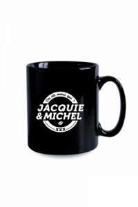 Mug Noir Jacquie et Michel Logo Rond Jacquie & Michel