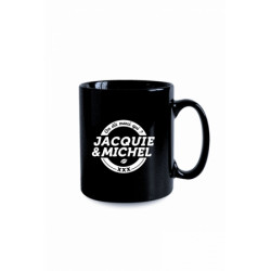 Mug Noir Jacquie et Michel Logo Rond