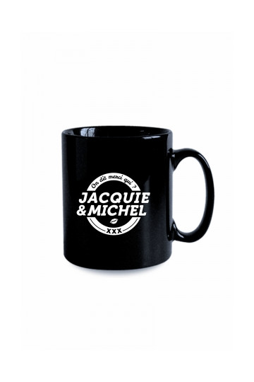 Mug Noir Jacquie et Michel Logo Rond