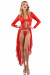 Robe Rouge ClubWear Libertin Sexy Gilet Queue de Pie