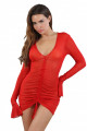 Robe Transparente Devant Réglable Rouge Spazm Clubwear By Soisbelle