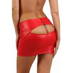 Mini Jupe Rouge Libertine Fesses Ouvertes