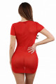 Robe Transparente Rouge Manches Courtes Spazm Clubwear By Soisbelle