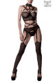 Set Fetish Harnais et Voile Sexy Chic Grey Velvet