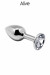 Plug Anal Métal Bijou Transparent Taille L