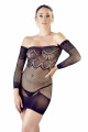 Robe Lingerie Sexy Sans Couture Fine Résille Noir et String COTTELLI DIVERS