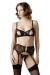 Ensemble Ouvert Dentelle Transparente Noire