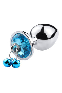 Plug bijou aluminium bleu avec clochettes Taille M - RY-002-A-ZB