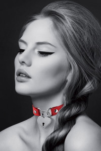 Collier rouge cadenas coeur - Bijoux Pour Toi 