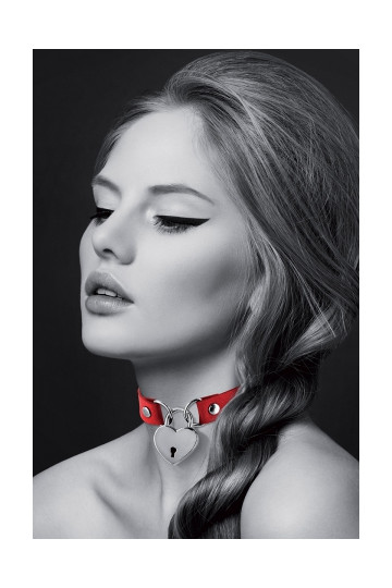 Collier Rouge Cadenas Coeur - Bijoux Pour Toi