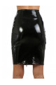 Jupe Vinyle Longue Sexy Fendue Crayon Noir Zip Double Sens Devant Spazm Clubwear By Soisbelle