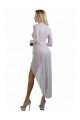 Robe Longue Blanche Micro Résille Transparente Soisbelle