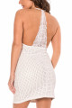Robe Blanche Simili Cuir et Dentelle Blanche Be lily By Look Me