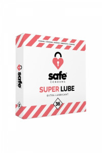 36 Préservatifs Hyper Lubrifiés Safe Super Lube Safe