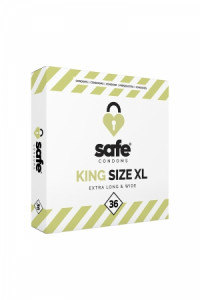 36 Préservatifs King Size XL Safe Safe