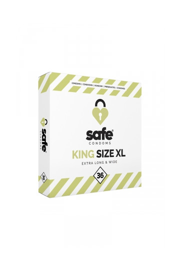 36 Préservatifs King Size XL Safe 