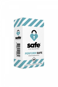 10 Préservatifs Retardants Safe Performance Safe