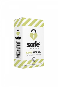 10 Préservatifs Size XL Safe King Safe