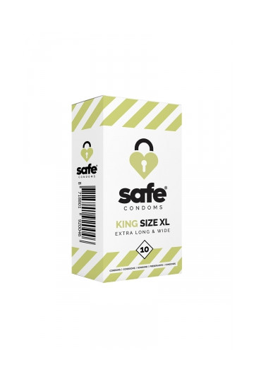 10 Préservatifs Size XL Safe King