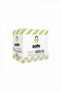 5 Préservatifs Size XL Safe King Safe