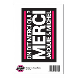 Grand Sticker Jacquie & Michel Rectangle Noir
