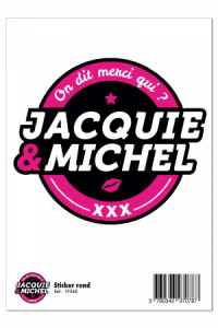 Grand StickerJacquie & Michel Rond Noir Jacquie & Michel