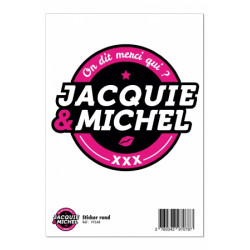 Grand StickerJacquie & Michel Rond Noir