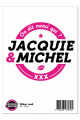 Grand Sticker Jacquie & Michel Rond Blanc Jacquie & Michel