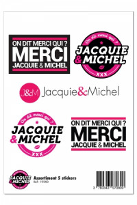 Assortiment 5 stickers Jacquie & Michel Jacquie & Michel