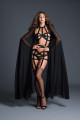 Robe Libertine Fetish Leia à Lanières et Porte Jarretelles Allure