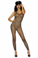 Bodystocking Combi Résille Noir Métallique Argentée Dreamgirl