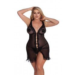 Nuisette Chic Noire Grande Taille 